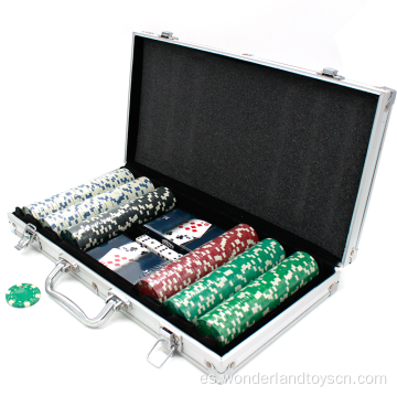 Juegos de fichas de póquer de caja de aluminio de fichas de dados 11.5G